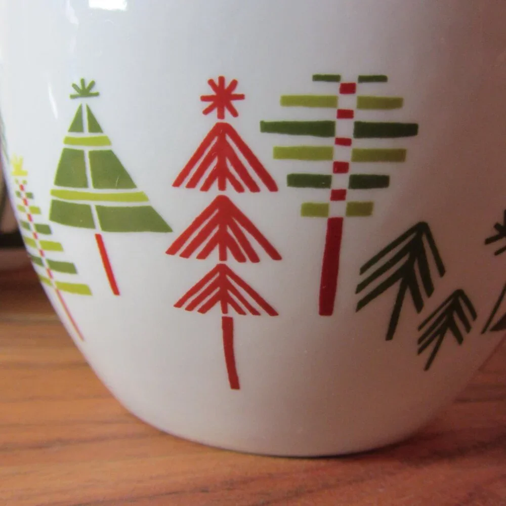 crate & barrel bowls yule town Julia Rothman holiday christmas set of 3 (w3541)